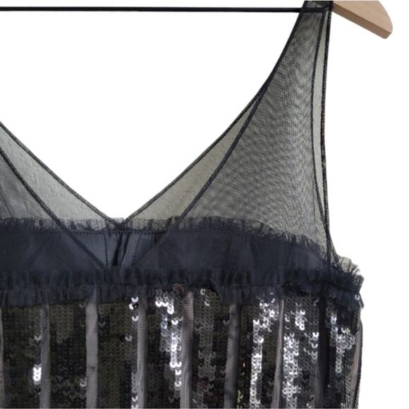 BCBGMaxazaria Black Sequence Mini Dress Size 8 Eras Tour Style - Picture 3 of 10